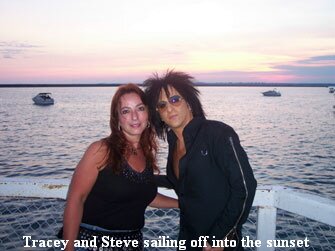 Tracey and Steve sailing off into the sunset